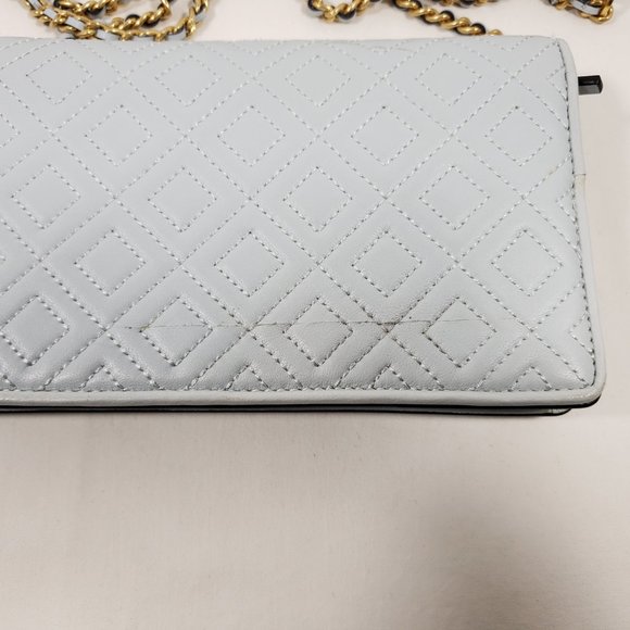 Tory Burch Fleming Flat Wallet Crossbody Bag - Blue - Picture 4 of 7